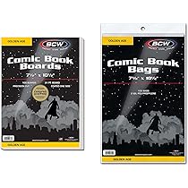 Comics Graphic Novels 100 BCW Comic-Taschen Mit Brettern – Säurefrei, Golden Age, Wiederverschließbar BCW Boards Bags