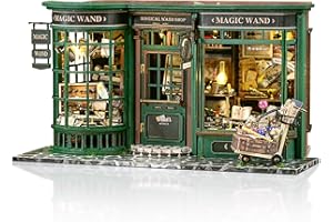 GuDoQi DIY Miniature House Kits, DIY Miniature Dollhouse Kit with Furniture, Tiny House Kits 1:24 Scale, Creative DIY Crafts for Adults Teen, Christmas Birthday Gifts, Magic Shop