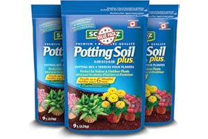 Premium Potting Soil Mix 9L (3-Pack) – All-Purpose Indoor & Outdoor Container Soil for Flowers, Houseplants, Vegetables & Han