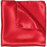 Navy Blue Handkerchiefs Silk Pocket Squares for Men Solid Color Soft Prefolded Suit Accessories Satin Pocket Square for Men