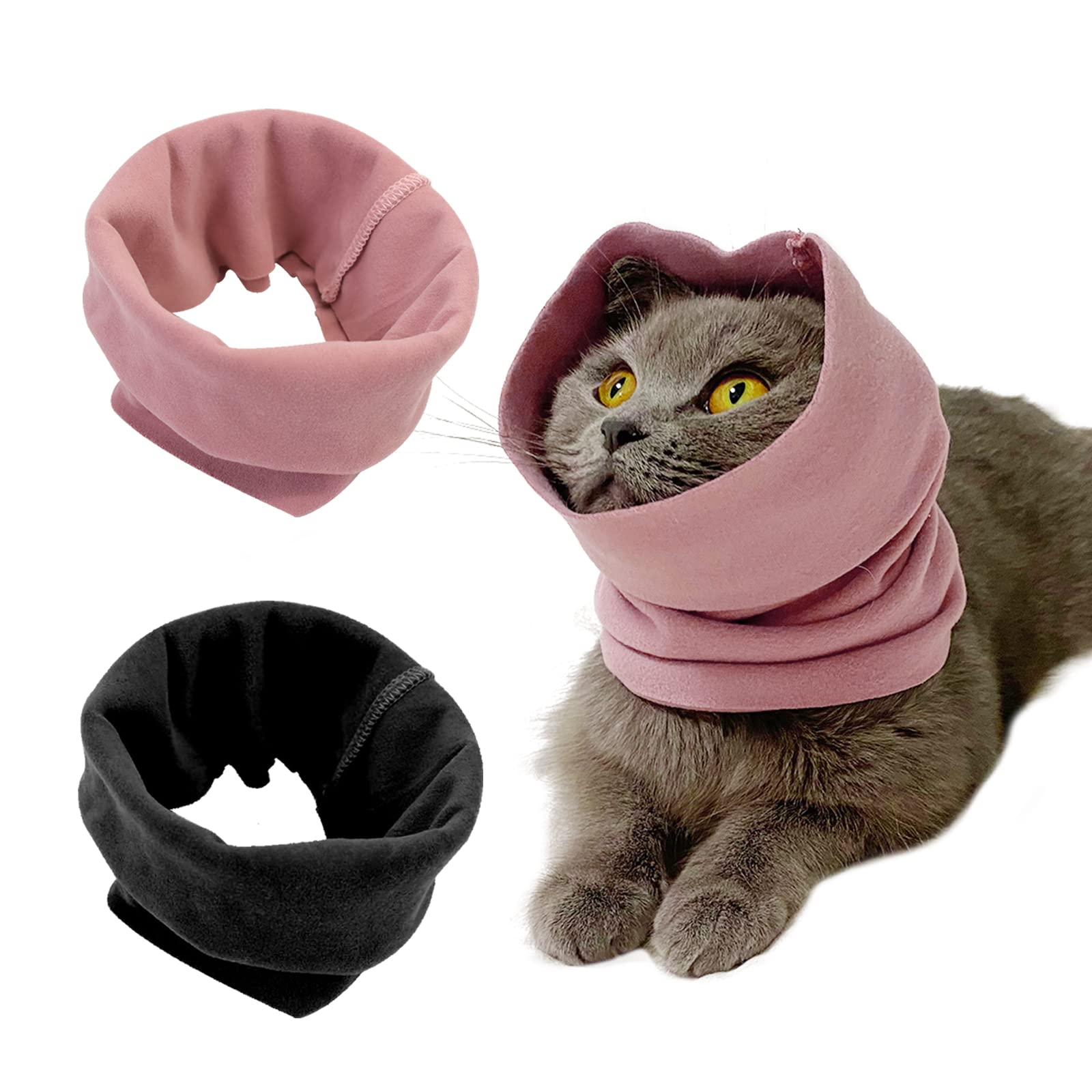 2 Pcs Dog Hats Dog Snood Dog Neck and Ears Warmer, Puppy Ear Defenders Noise Protection Dog Earmuff Pet Dog Ear Wrap Snood for Comfort Anti-Anxiety Bathing Grooming Noise Places (Medium)