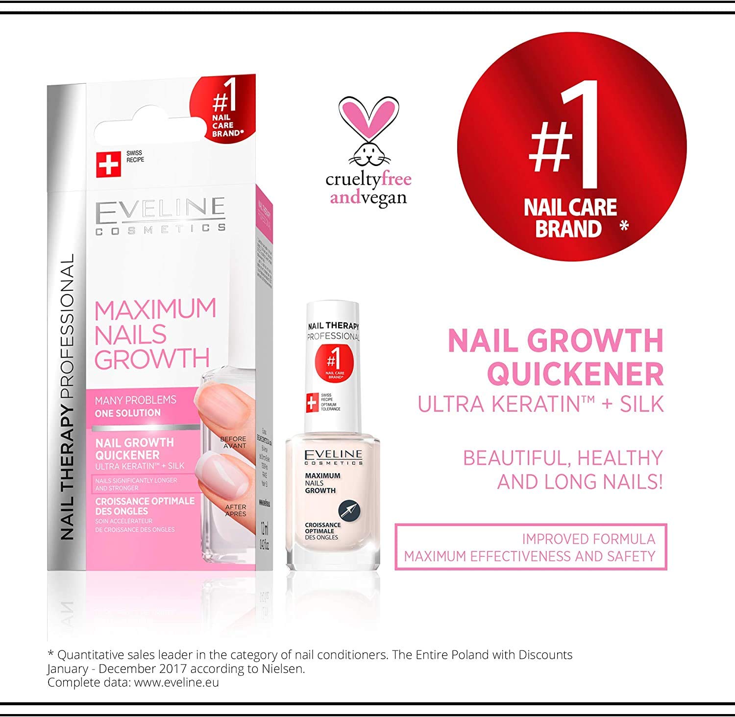 Eveline Cosmetics Maximum Nail Growth Quickener : Nail Thickening Solutions : Beauty