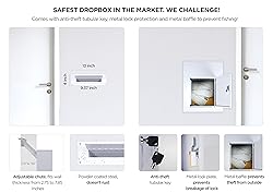 flybold Drop Slot Safes Key Drop Box Mail Slots for