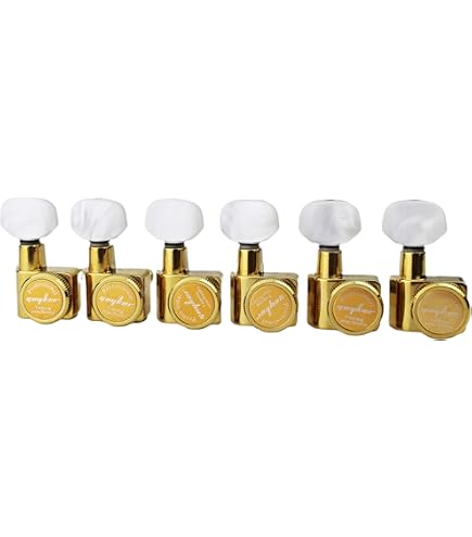 Lot De 6 Mécaniques De Guitare En Métal Hexagonal - Pour Accordage Précis Des Guitares Classiques Et Folk