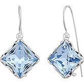 Silpada 'Cooling Effects' Sterling Silver Blue Crystal Drop Earrings