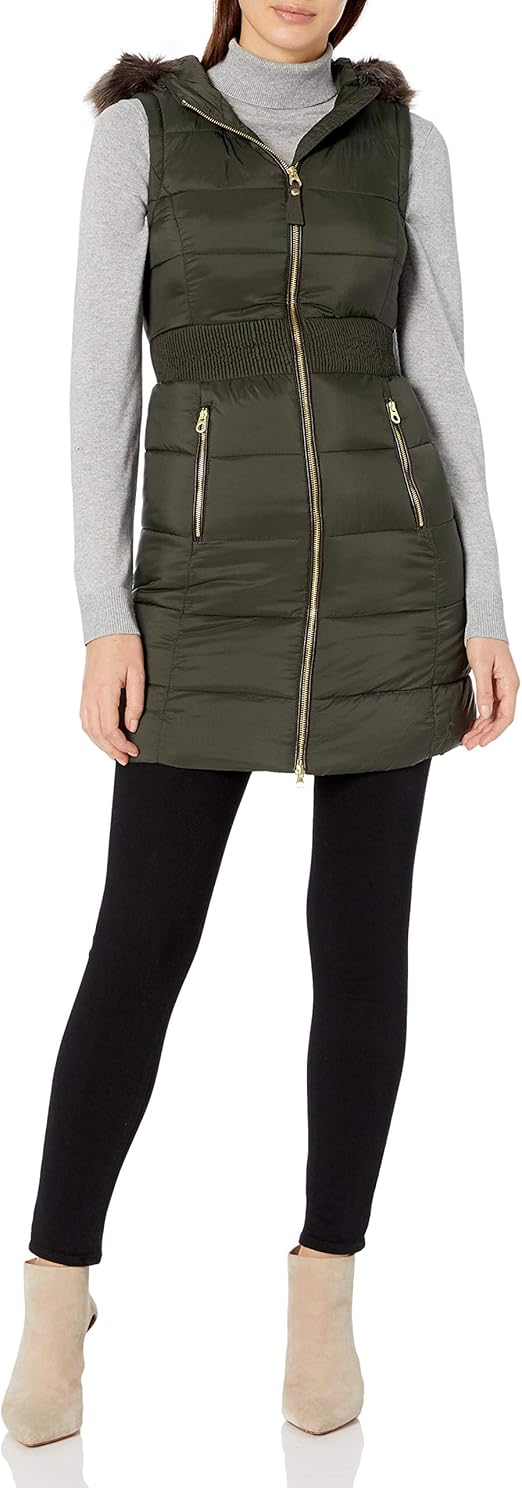 Joules Avebury Womens Longline Padded Gilet A/W 19 Dark Green UK8