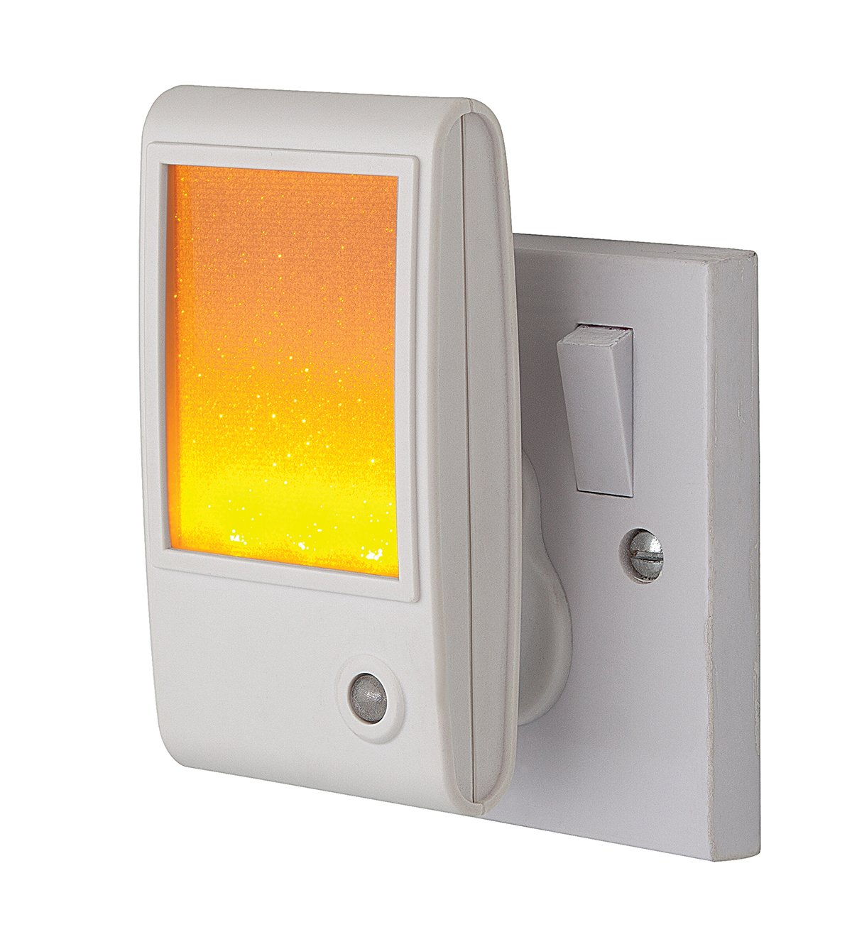 Firstlight Products Sparkle Night, White with Amber LED Light