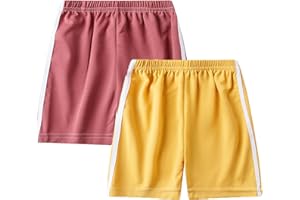 HSTiSan Boys Girls Shorts Summer Jogger Running Kids Solid Short Pants Athletic Sports Thin Casual Shorts 2-8Years