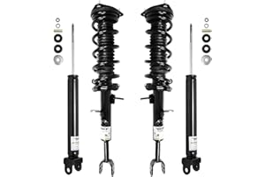 UNITY AUTOMOTIVE 4-11393-255110-001 Front and Rear Replacement Complete Strut Assembly Shock Kit Fits 2003-2005 Infiniti G35 Coupe