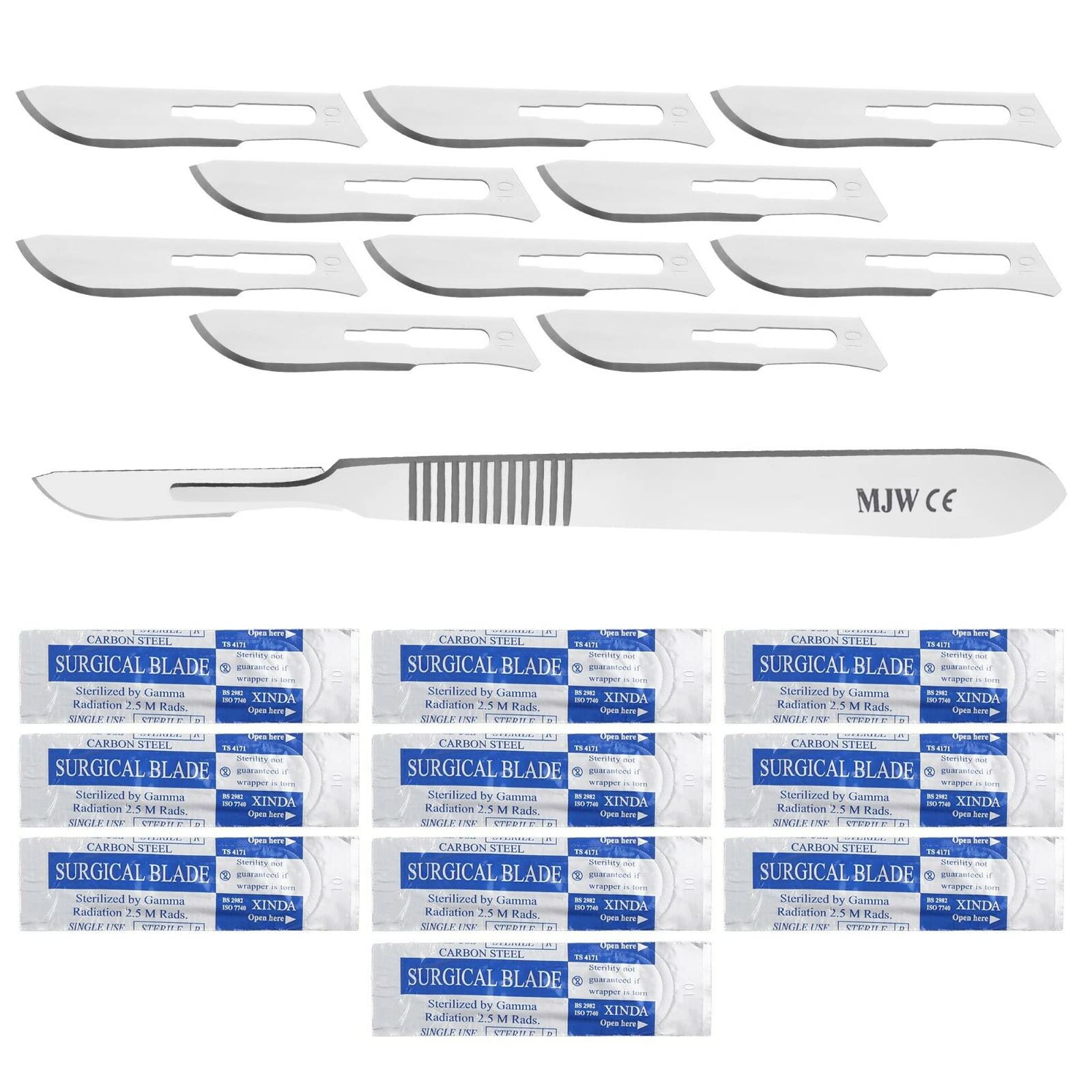 Scalpel Handle no.3 with 10 pcs Scalpel Cutting