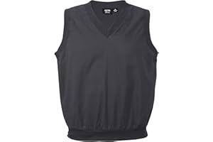 Akwa Made in USA Men's Microfiber Water Repellent V-Neck Pullover Golf Vest