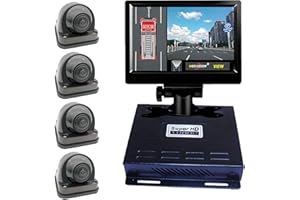 Weivision 1080P FHD 360 Degree Bird View Surround Panoramic View Car Vihicle DVR Camera System Kit for Fire Engine/Bus/School