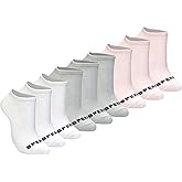 Sperry Women's 9-Pack Low Cut Ankle Socks – Breathable, Moisture-Wicking, Cushioned, No-Show Fit for Everyday & Athletic Wear
