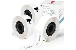 Odaro D30 Q30 Q30S Q31 Thermal Label Tape, White Label Maker Tape for School, Home, Office, Small Business, 3 Rolls 160 Labels/Roll, 12x40mm (3/8" X 1 1/2")