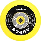 Amazon Basics PU Hook and Loop Fastener Backing Pad, 5-inch, Yellow Black