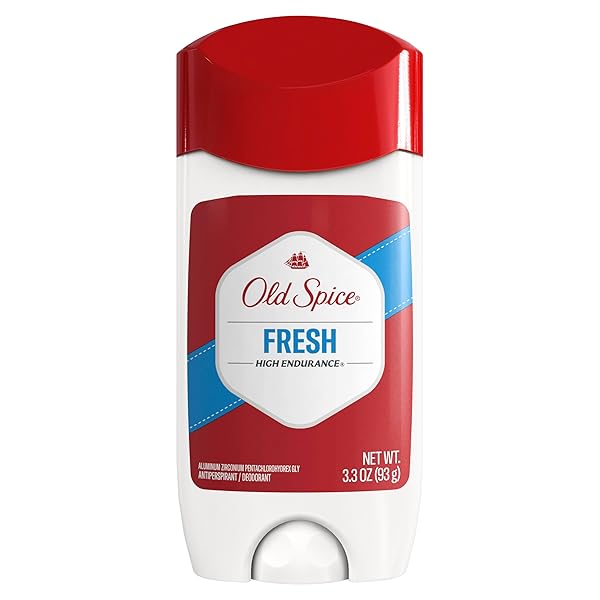 OLD SPICE ANTIPERSPIRANT DEODORANT FOR MEN, HIGH ENDURANCE, 24/7 SWEAT DEFENSE & ODOR PROTECTION, 24/7 FRESHNESS & LASTING SCENT, FRESH SCENT, 3.3 OZ