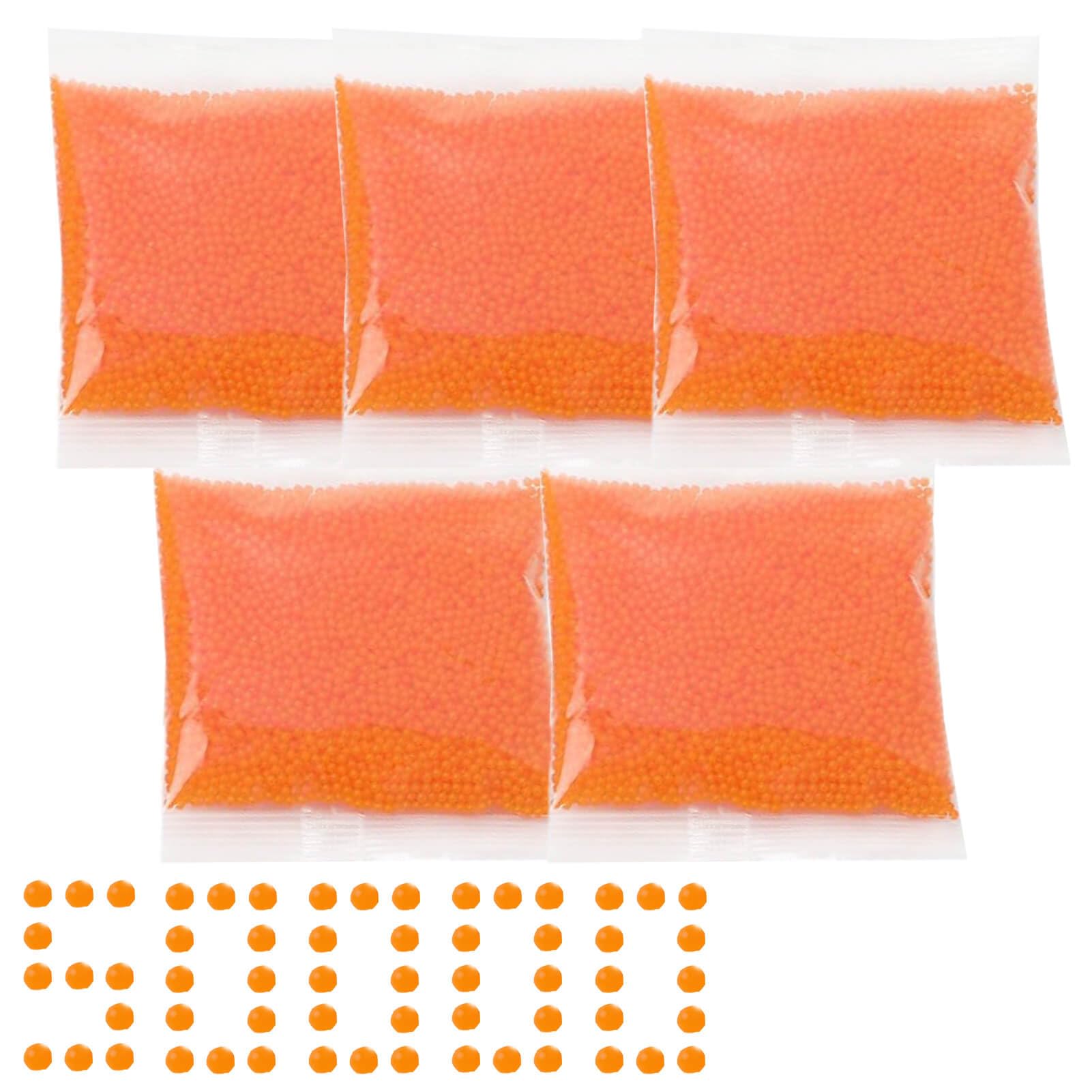 Gel Blaster Ammo, 50000 Pcs Refill Gel Balls, 7-8 mm Gel Blaster Bullets for Gel Blaster Gun, Gel Gun Ammo Refill for Teenagers and Adults 14+ (Orange)