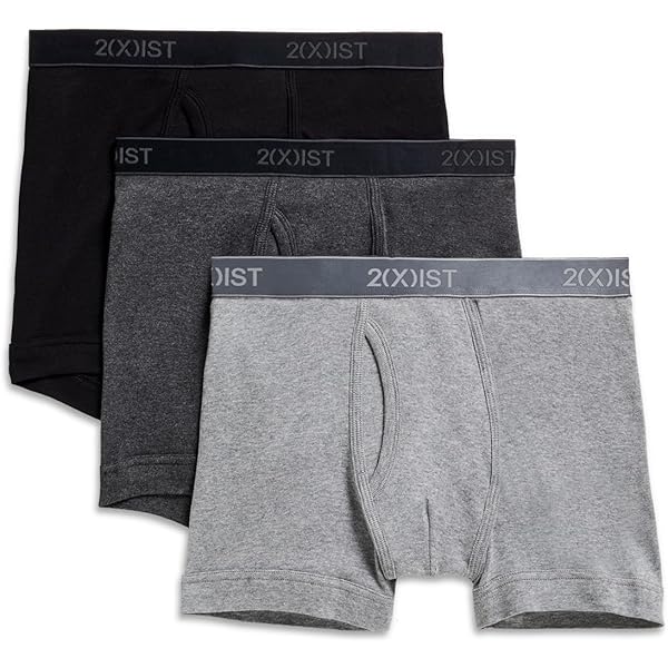 Pack 5 Unidades Calzoncillos Tipo Bóxer Hanes ComfortSoft - Pack De 5 Unidades Sin Etiquetas | Talla 3XL, Negro/Gris Calzoncillos Hombre