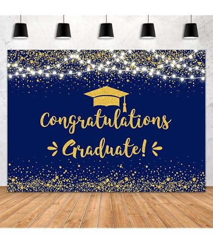 AIBIIN Aloha Graduation Backdrop Banner - 70.8x43.3 Inch Hawaii Style Congrats Grad Party Decor - View #7