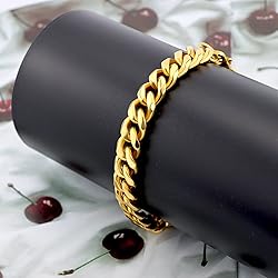 SANNYRA 18k Real Gold Plated Curb Cuban Chain