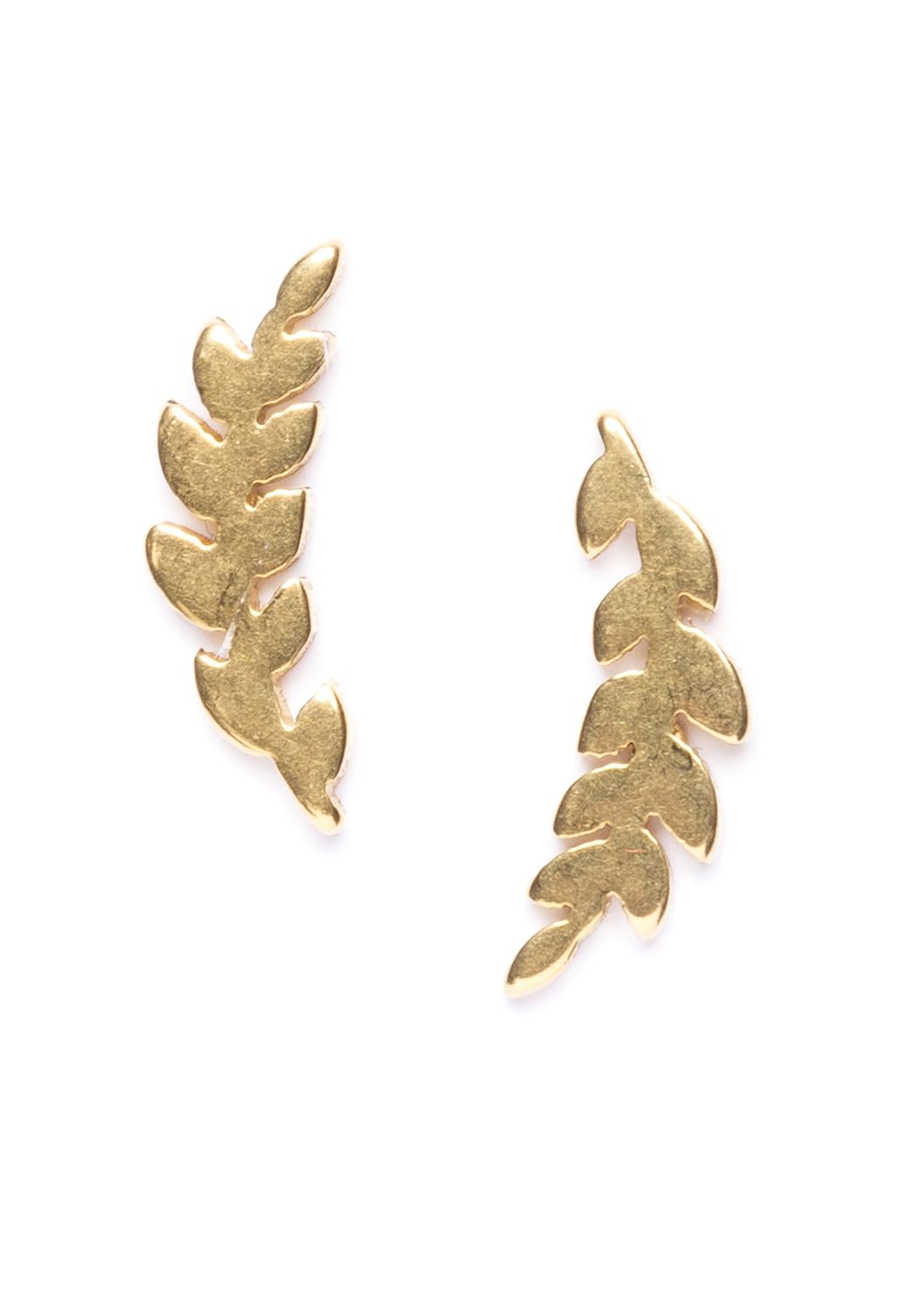 Happiness Boutique Damas Pendientes Hoja Oro  Pendientes de Botón Pequeños con