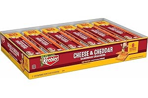 Keebler Cheese and Cheddar Sandwich Crackers, Single Serve, 1.8 oz Packages (12 Count)