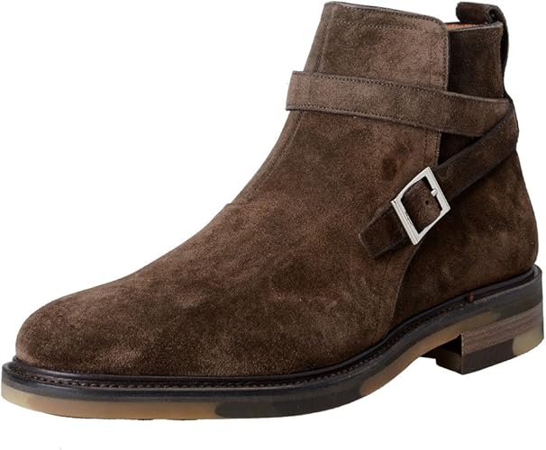 Amazon サルヴァトーレ フェラガモ メンズスエードレザーアンクルブーツ靴 カラー ブラウン Salvatore Ferragamo ブーツ