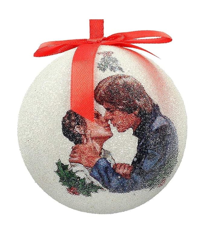 lootchest Star Wars Christbaumkugel (Maße: Ø = ca. 7,5 cm) - Prinzessin Lea und Han Solo Mistelzweig