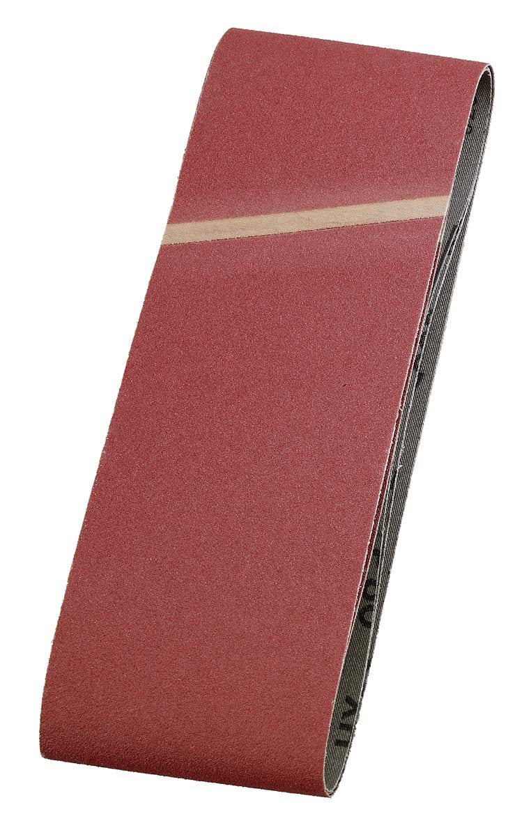 kwb Abrasive Belts 100X610 Mm Made Of High-Grade Corundum With Grit Size 80, Special Gluing and Flexible Cotton Cloth for Coarse Sanding Of Wood and Metal