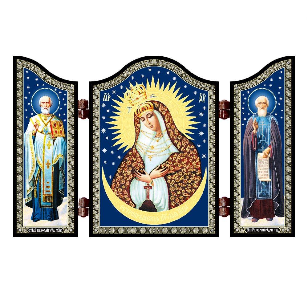 NKlaus 1451 Christian Icon of the Merciful Mother of God Ostrobramskaya Altar