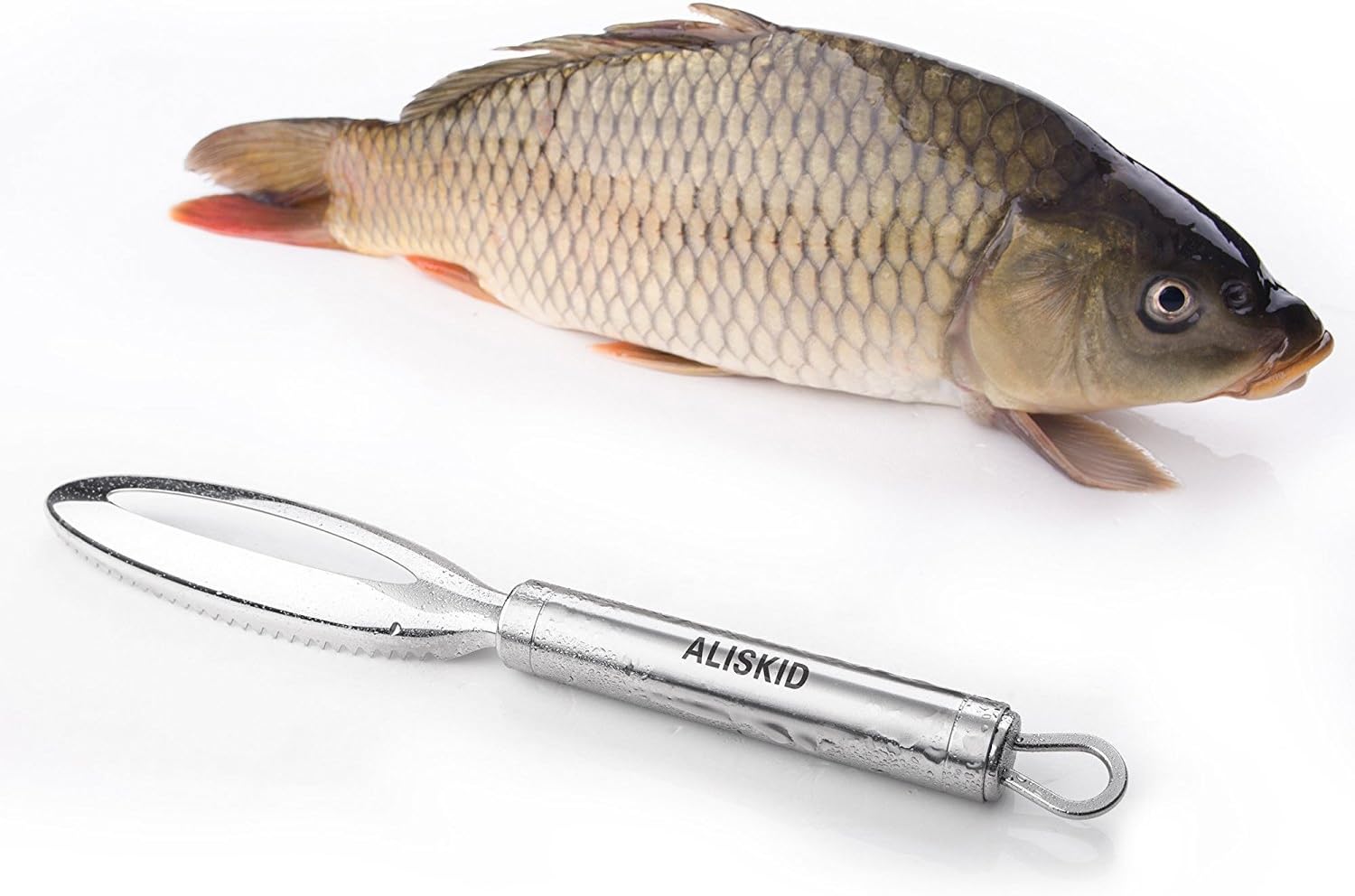 ALISKID Fish Scale Scraper 304 Stainless Steel Fish Scale Scraper Remover Peeler - Fish Scale Brush Fast Cleaner Brush