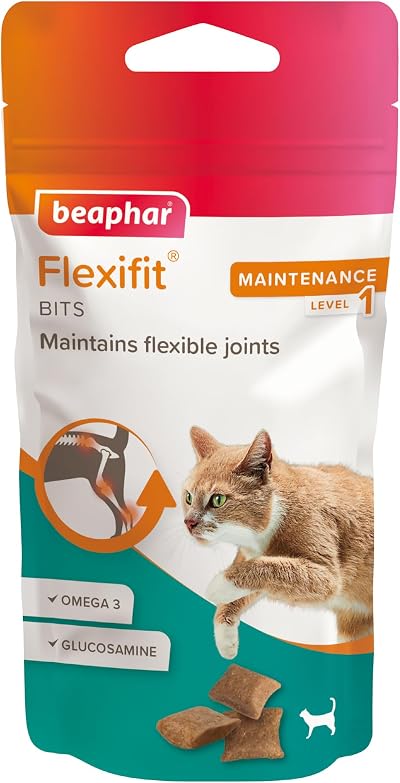 Beaphar FlexiFit Joint Care Bits for Cats 35g 70 treats glucosamine omega 3