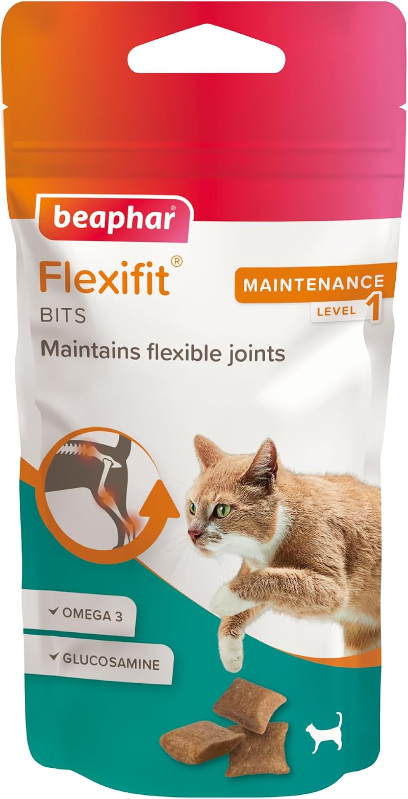 Beaphar FlexiFit Joint Care Bits for Cats 35g 70 treats glucosamine omega 3