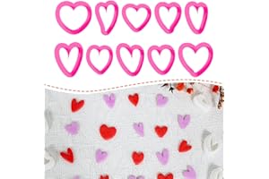 Xaekicr Heart Shape Polymer Clay Cutters Set – 10PCS Clay Earring Cutters for Polymer Clay Jewelry Making, Valentines Day Clay Tools and Molds for DIY Crafts