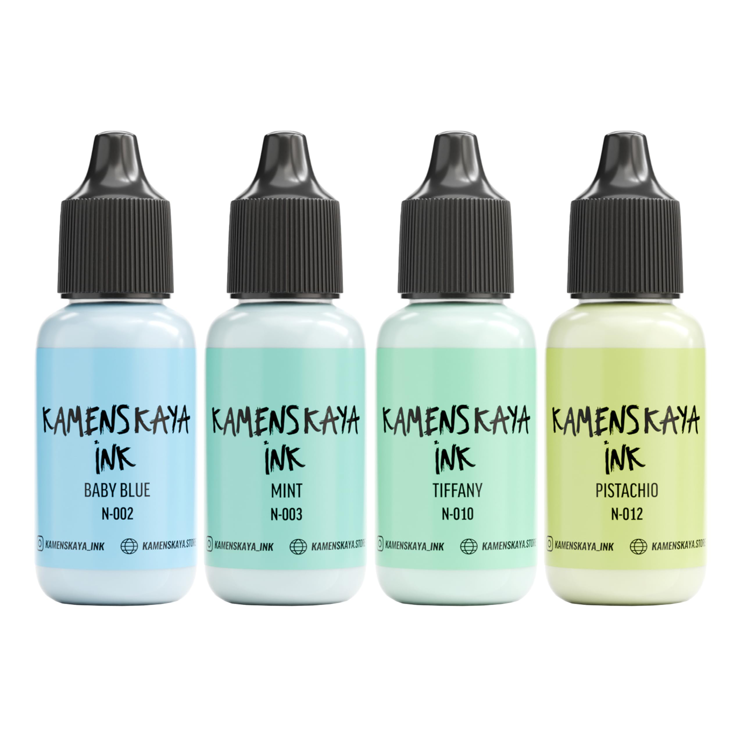 KAMENSKAYA Pastel Alcohol Ink Set - 7 Pastel Color Variations - Set #21-4 Alcohol Inks x 0.51 fl oz (15 ml)