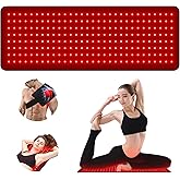 Red Light Therapy Pad 31.5" x 11.8" Large Mat 660nm & 850nm Infrared Light Therapy Devices Wearable Wrap Belt for Full Body Shoulders Waist Back Knee Joint Muscle Pain Relief