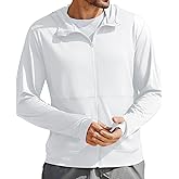 Men's UPF 50+ Full Zip Up Sun Protection Hoodie Jacket Long Sleeve Lightweight UV Shirts for Men Hiking Fishing