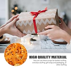 2 LB Fluorescent orange Crinkle Cut Paper Shred