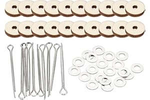 PATIKIL 10mm Doll Joints, 10 Set Removable Cotter Pin Joints Connector and Fiberboard Tray for Bear Limbs Making Head Joints 