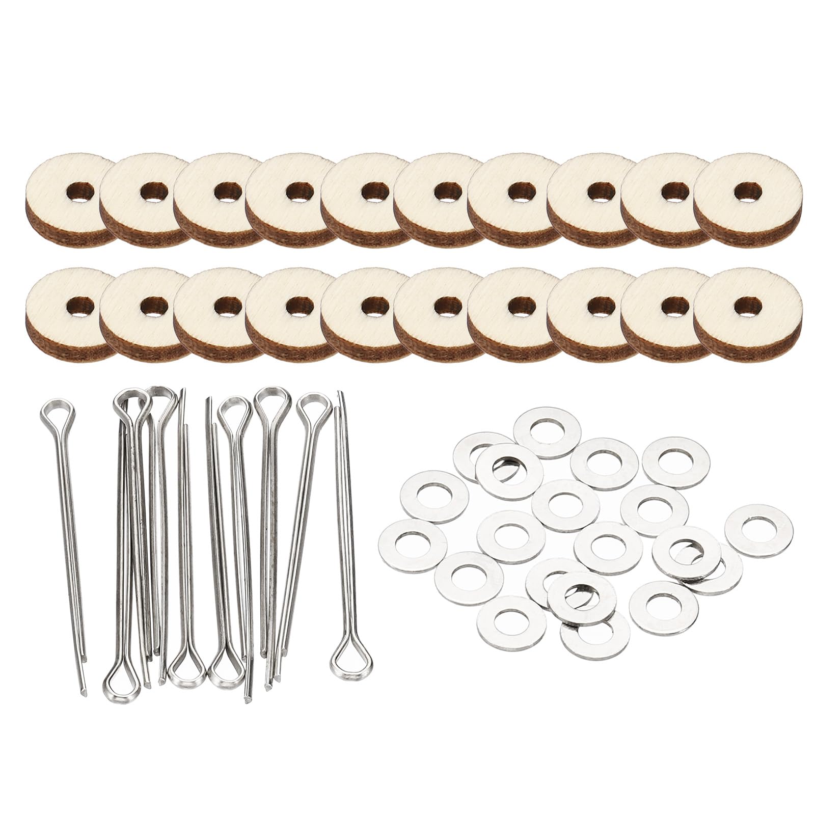 PATIKIL 10mm Doll Joints, 20 Set Removable Cotter Pin Joints Connector and Fiberboard Tray for Bear Limbs Making Head Joints DIY Crafts Accessories