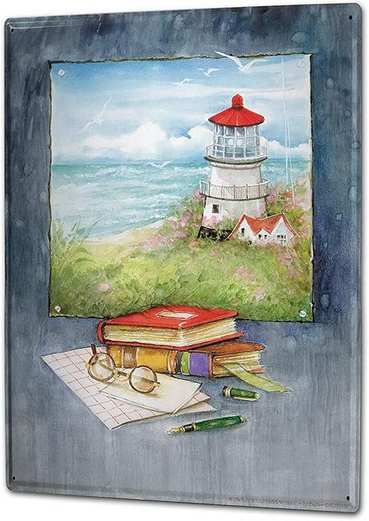 Amazon Co Jp Zunyi ブリキ イラスト ブリキ 看板 冒険家灯台海北海 家 パブ ビール ガレージ 庭 コーヒー 30x40cm ホーム キッチン