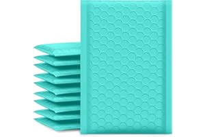 UCGOU Bubble Mailers 4x7 Inch Teal 50 Pack Poly Padded Envelopes Small Business Mailing Packages Opaque Self Seal Adhesive Waterproof Boutique Shipping Bags for Jewelry Makeup Supplies #000