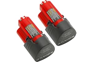 orstaimer 2Packs 4.0Ah 12V M12 Lithium Ion Battery for 12 Volt Max Replacement Battery Compatible with Milwaukee M12 48-11-2420 48-11-2411 48-11-2401 48-11-2402 48-11-2401 Cordless Power Tools