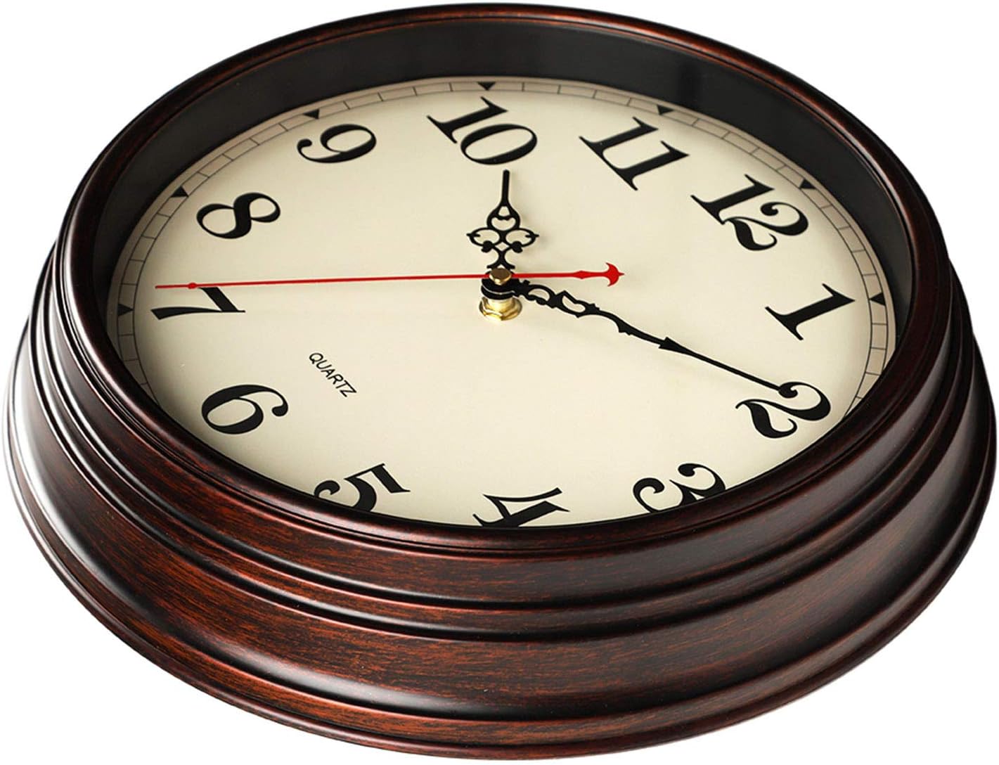 KECYET Vintage Wall Clock Silent Non Ticking - 12 Inch Quality Wall Clocks Battery Operated Decorative for Home Kitchen Farmhouse - Bronze: Kitchen & Dining
