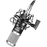 Neewer NW-800 Pro Cardioid Studio Condenser Microphone Set with Shock Mount,Ball-type Anti-wind Foam Cap,3.5mm to XLR Audio C