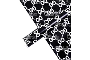 PAUL VALENCE 20-Sheet Flower Wrapping Paper, Floral Waterproof Bouquet Wrapping Paper for Flowers, Florist Wrapping Paper for DIY Craft, (GUCCI BLACK)