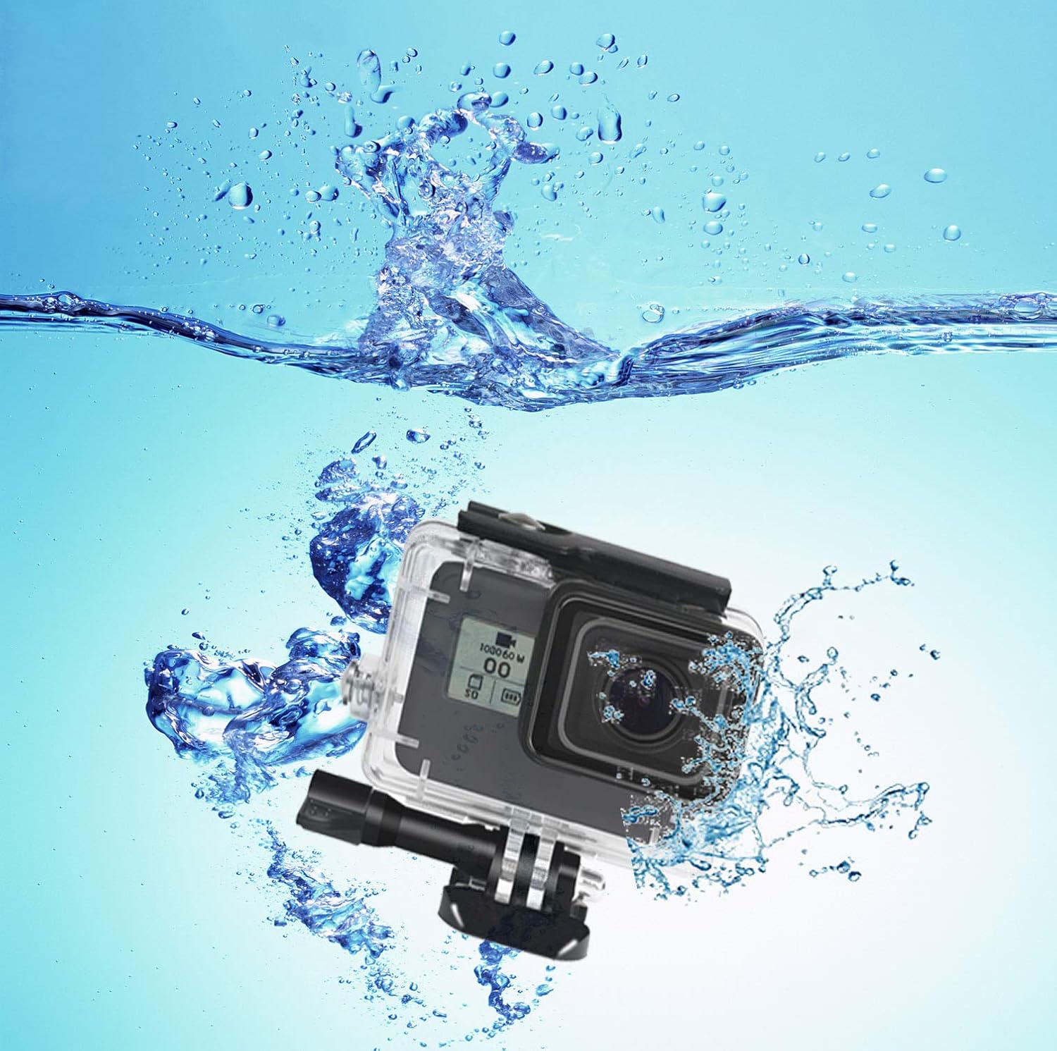 Waterproof 60 M Transparent Underwater Housing Case with Red Filter & 12 pcs Anti Fog Inserts for GoPro Hero (2018) - Image 5