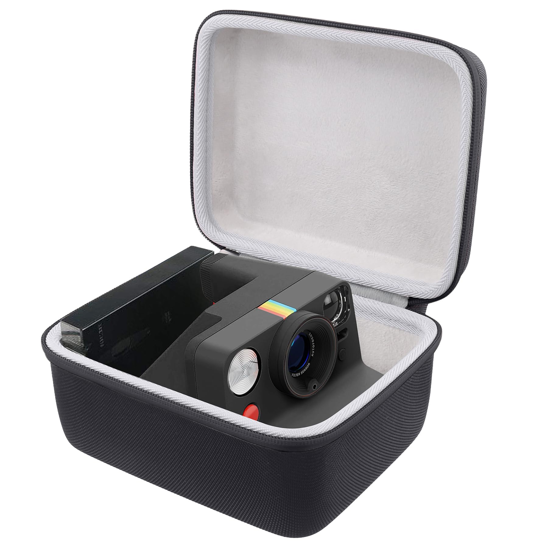 Khanka for Polaroid Now Gen 3, Now+ Gen 3, Now Gen 2, Now+ Gen 2, Now, Now+, I-2, Flip, OneStep+ and OneStep 2 Instant Cameras Hard Case,Protective Travel Carrying Storage Bag,Case Only(Black Zipper)