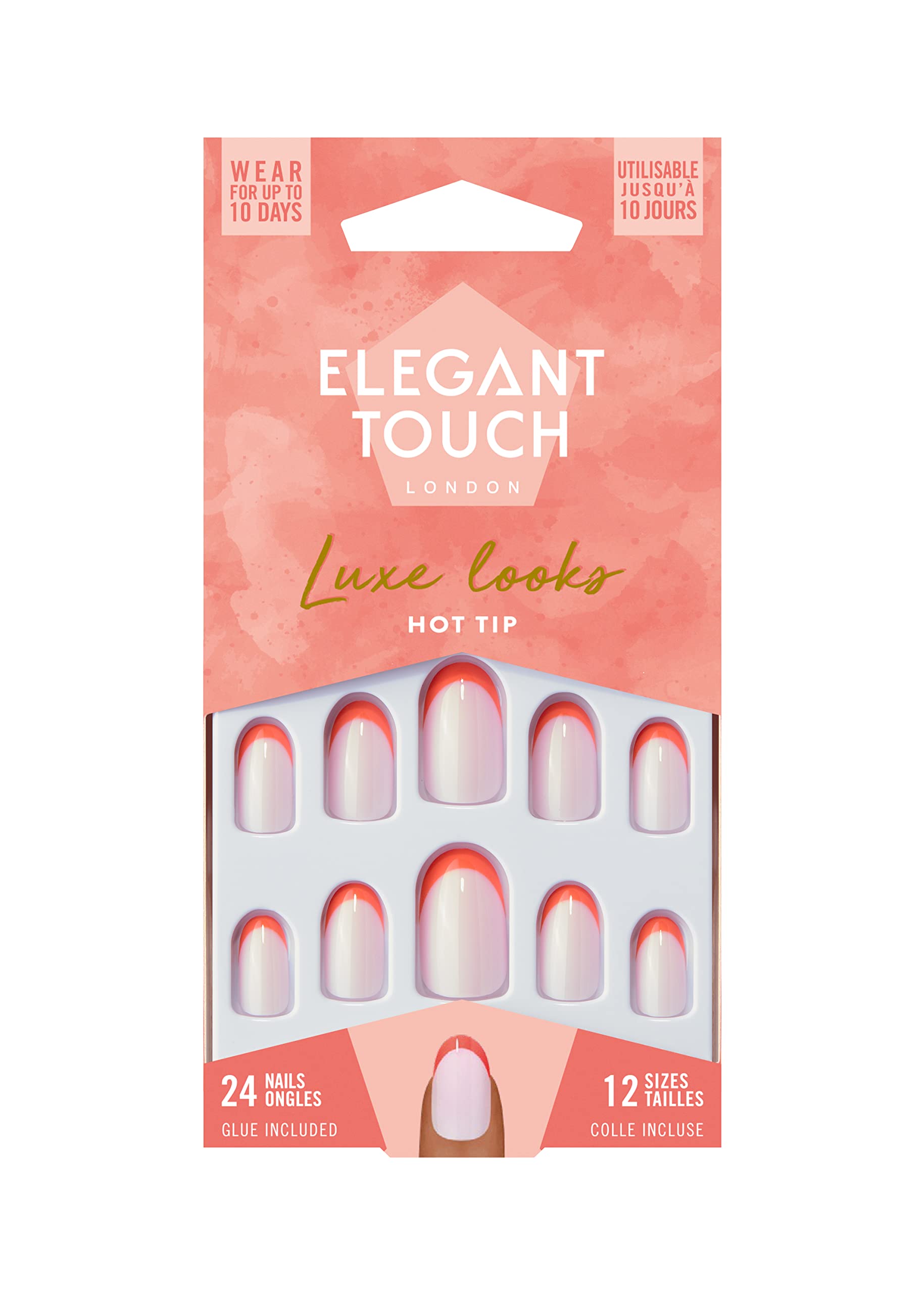 Elegant Touch Luxe Looks - Hot Tip, 12 Nail sizes — image 1