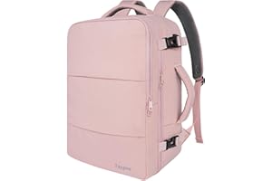 Taygeer Laptop Backpack for Women, Large Travel Backpack with 17.3 inch Laptop Compartment, TSA Friendly 40l Carry On Mochila, Daypack Business Computer Bag for Office Work Travel Essentials, Pink